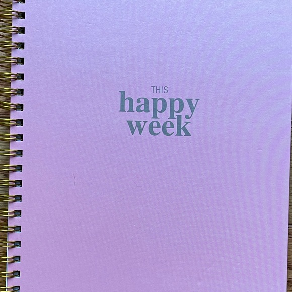 NEW Happy Week Pink Planner, Undated, Back to School, 6.5” x 8.5” - Picture 3 of 9